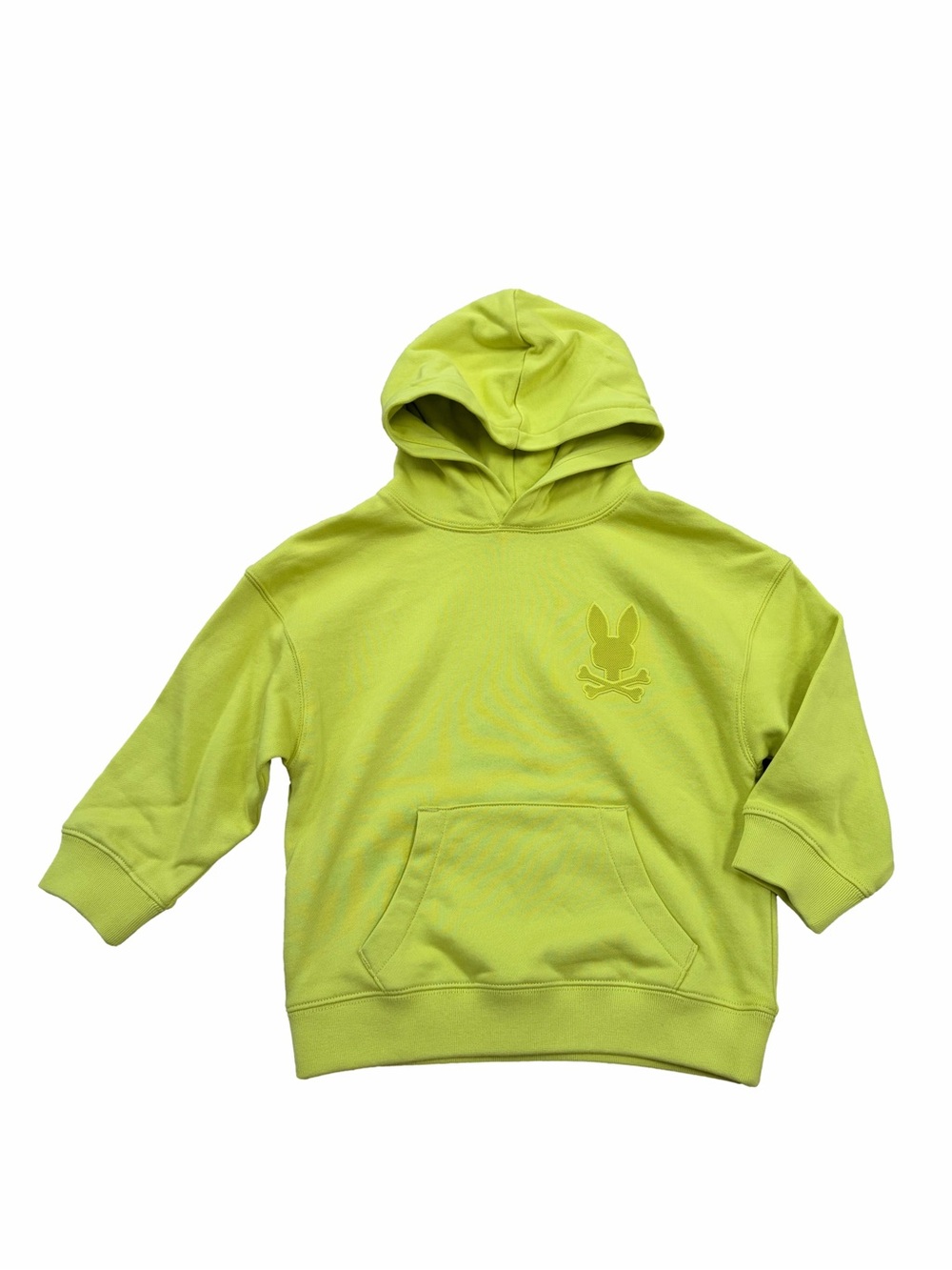 Psycho Bunny Size XXS Kids Size 4 Lime Textured Logo Hoodie Sweatshirt Pullover